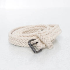 Beige Gevlochten Stoffen Riem