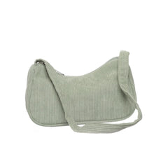 Groene Corduroy Schoudertas