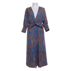 Blauw, Oranje - Maxi jurk