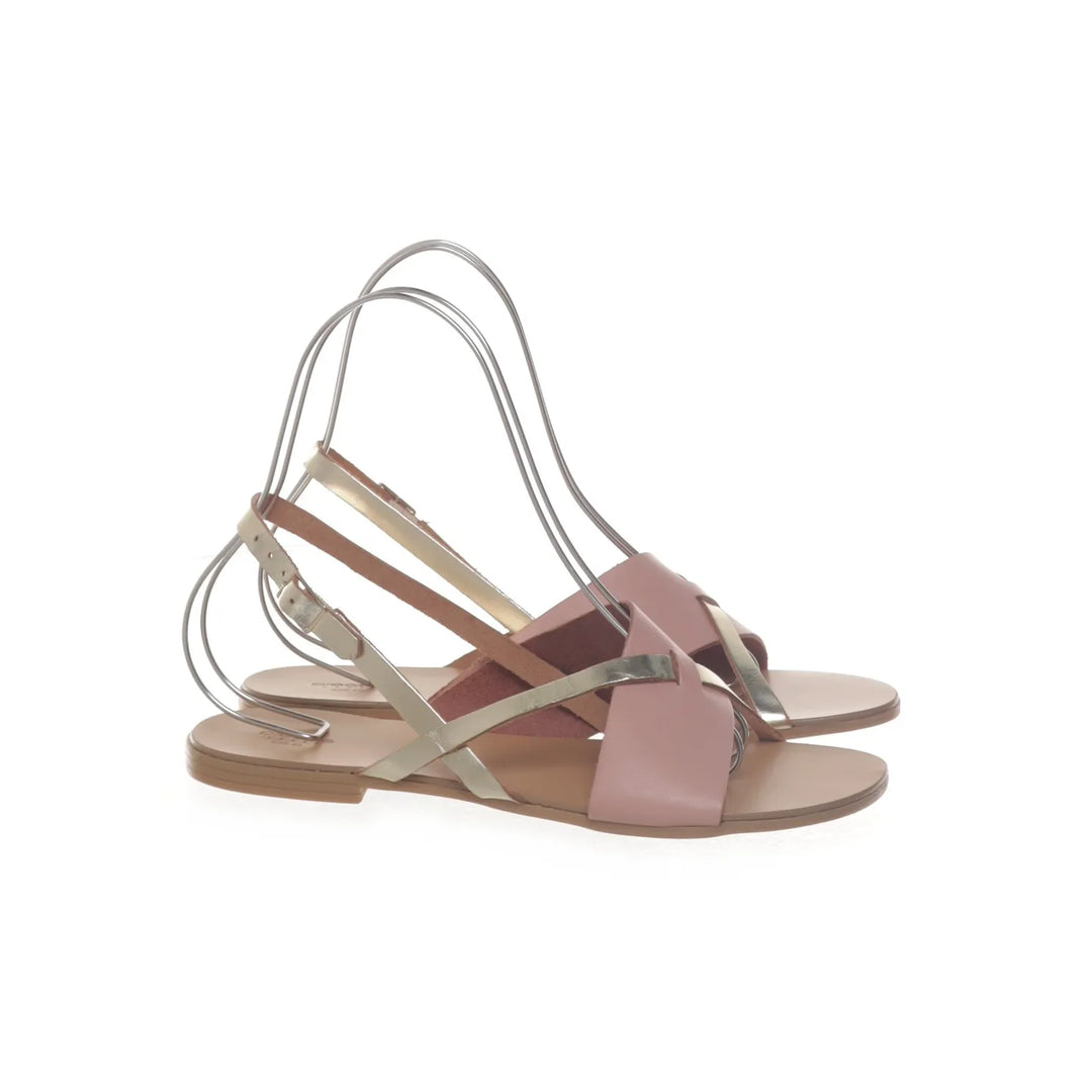 Pieces | Roze, Zilver - Sandalen