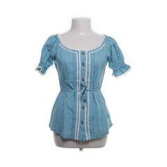 Wiesnkönig | Blauw Geruite Blouse