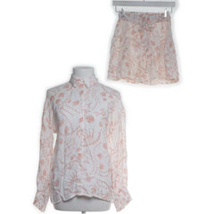 ALIX | Roze Bloemen Blouse Set