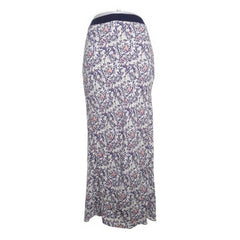 COS | Blauwe maxi rok met bloemenprint