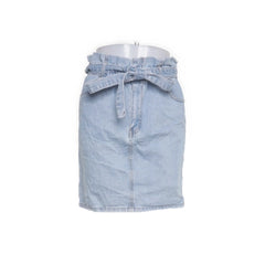 Rut & Circle | Lichtblauwe Denim Paperbag Rok