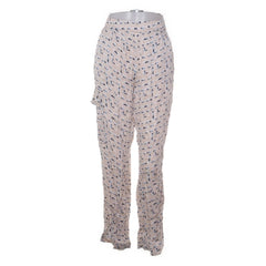 Leveté Room | Lichtgrijze bloemenprint broek