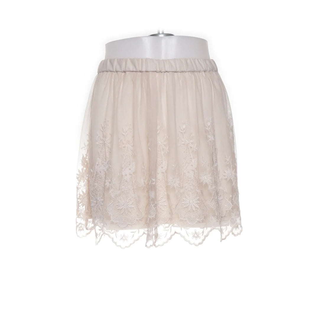 Beige - Tule rok
