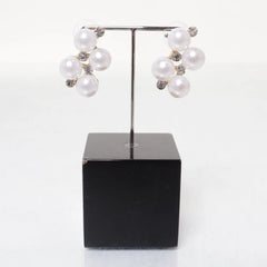 Witte Parel Oorbellen