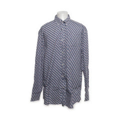 Paul & Shark | Blauw-wit geprint overhemd