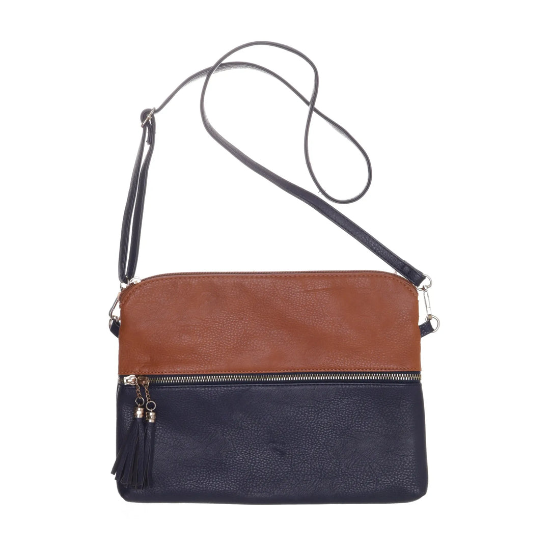 Blauw, Bruin - Schoudertas