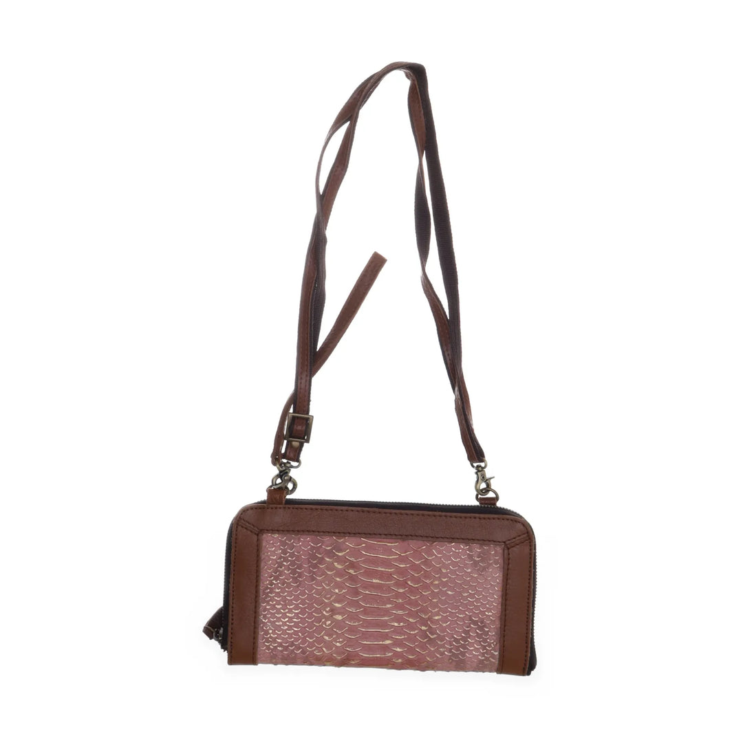 Octopus | Bruin, Roze - Schoudertas