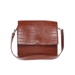 Bruine Crocodil Crossbody Tas