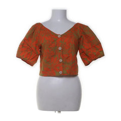 Mango | Oranje Pofmouw Blouse