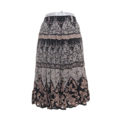 Style Rosa | Zwarte Bloemenprint Maxirok
