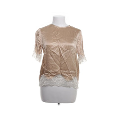 Sandro Paris | Beige Kanten Zijden Top