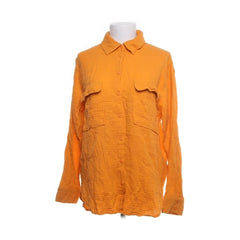 Amisu | Oranje linnen overhemd