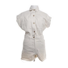 Zara | Witte linnen playsuit