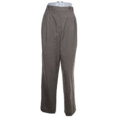 Massimo Dutti | Bruine Ruitbroek met Hoge Taille