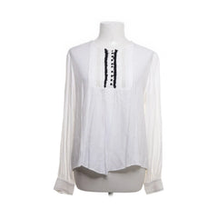 Mango Suit | Witte blouse met sierknopen