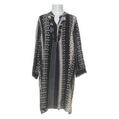 Marta | Zwart, Wit - Jurk