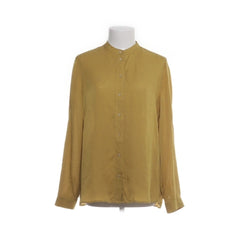 Massimo Dutti | Mosterdgele Blouse met Opstaande Kraag