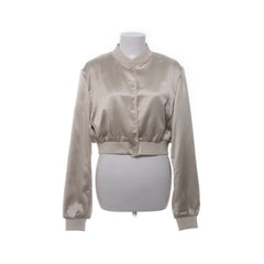 K.Zell | Zijdeachtige beige cropped jas