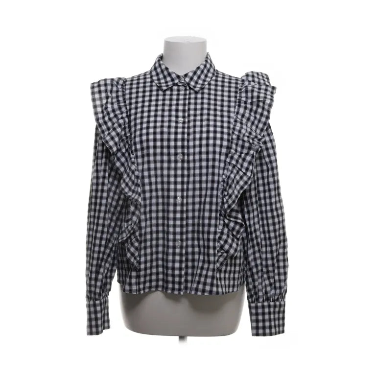 Divided by H&M | Zwart-wit geruite blouse met ruffles