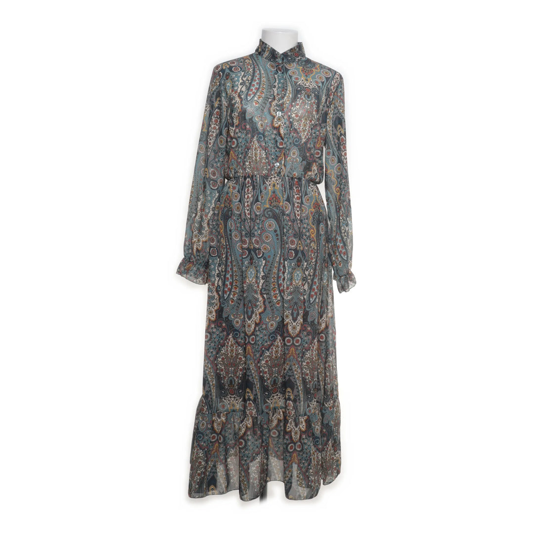 Groen, Grijs, Meerkleurig - Maxi jurk