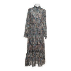 Groen, Grijs, Meerkleurig - Maxi jurk