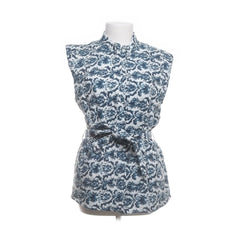 Smashed Lemon | Blauwe Bloemenprint Mouwloze Top