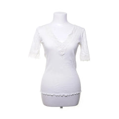 Rosemunde Copenhagen | Witte kanten V-hals top