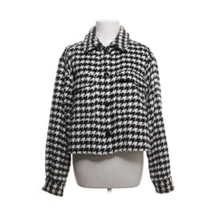 Divided by H&M | Zwart-witte cropped jas met pied-de-poule patroon