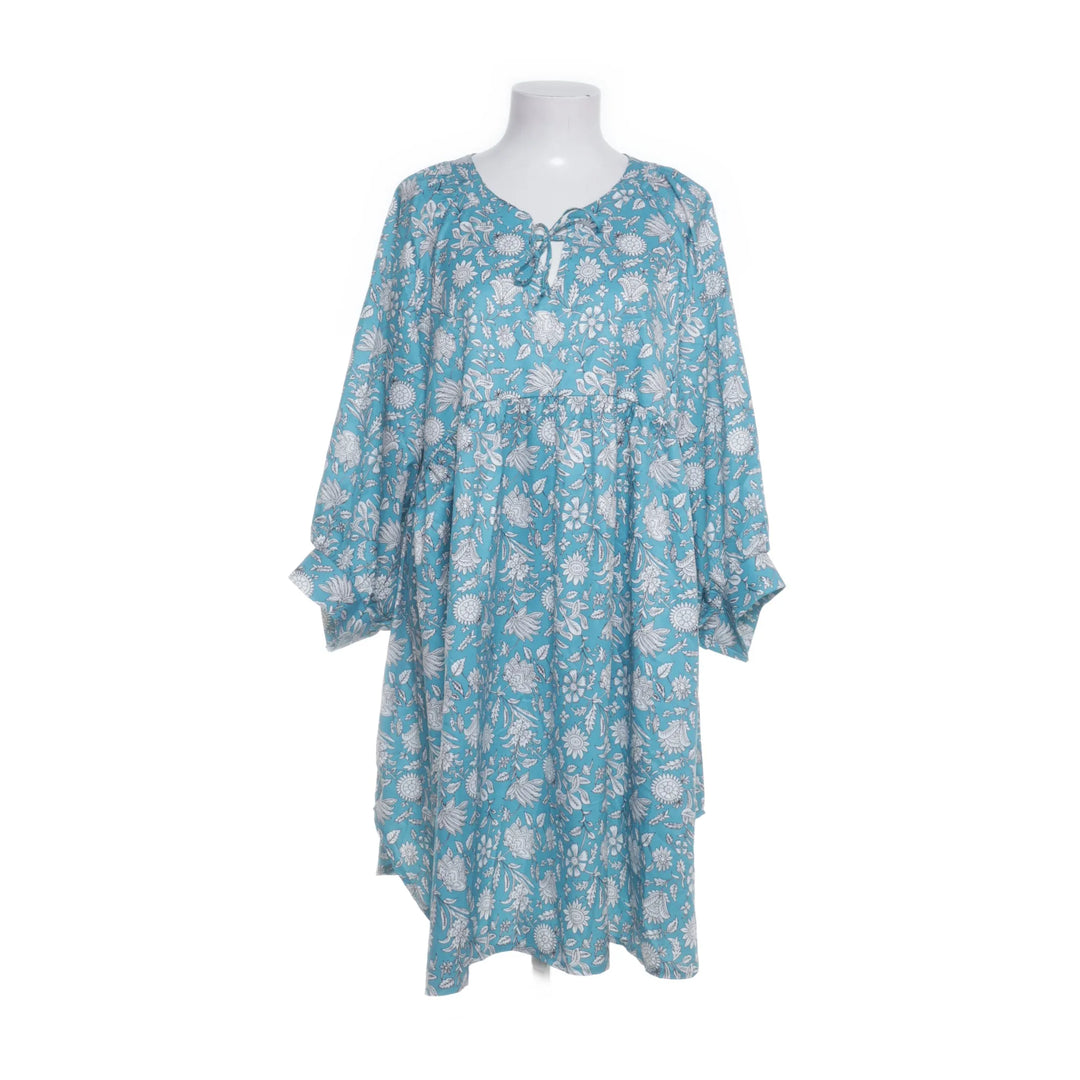 Wit, Turquoise - Jurk