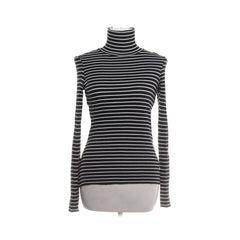 G-Star Raw | Zwart-wit gestreepte coltrui met lange mouwen