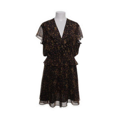 Scotch & Soda | Bruine Bloemenprint Chiffonjurk