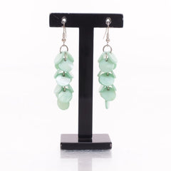 Mintgroene Cascaderende Oorbellen