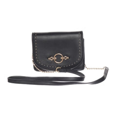 Zwarte Leren Crossbody Tas