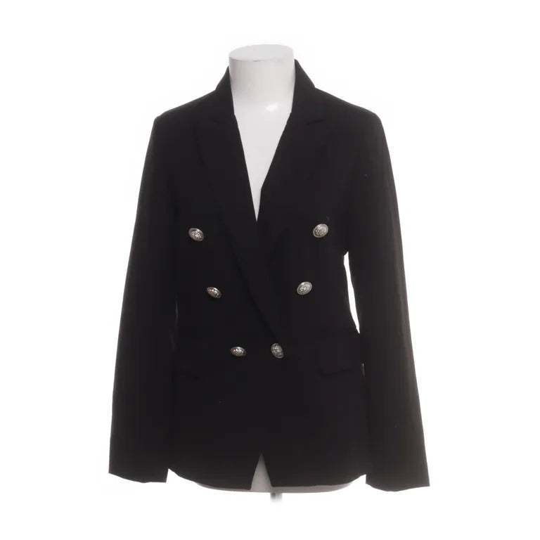Amisu | Zwarte blazer met dubbele knopenrij