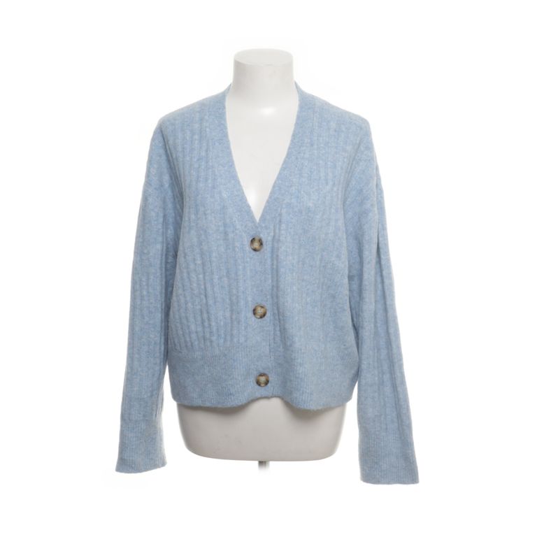 Zara | Lichtblauwe gebreide cardigan met knopen