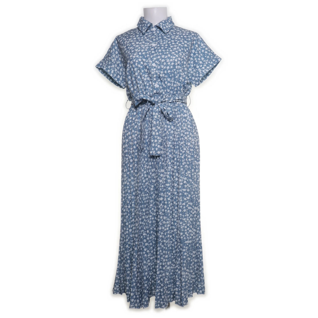 Blauw, Wit - Maxi jurk