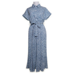 Blauw, Wit - Maxi jurk