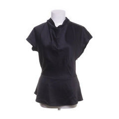 Soaked in Luxury | Zwarte blouse met opstaande kraag