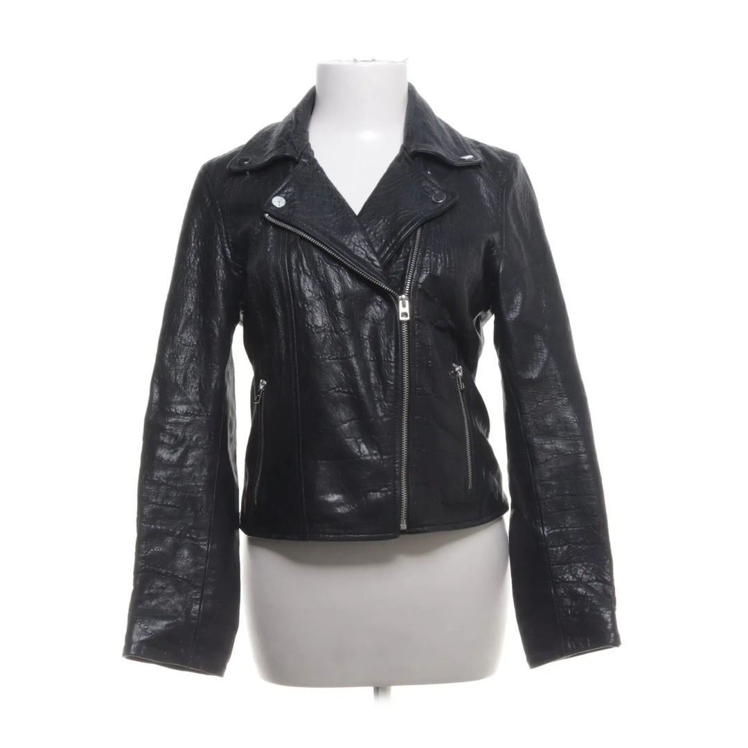 Mango | Zwart - Leren jack