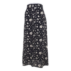 Jacqueline de Young Collection | Zwarte Bloemenprint Maxi-rok