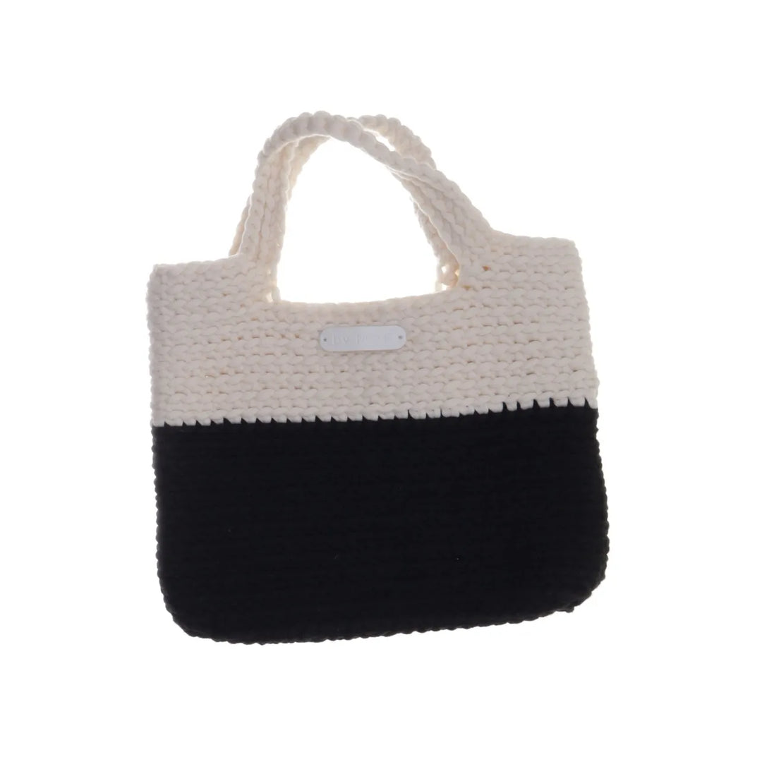 Beige, Zwart - Handtas