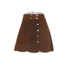 Chelsea Girl | Bruin, Zilver - Leren rok