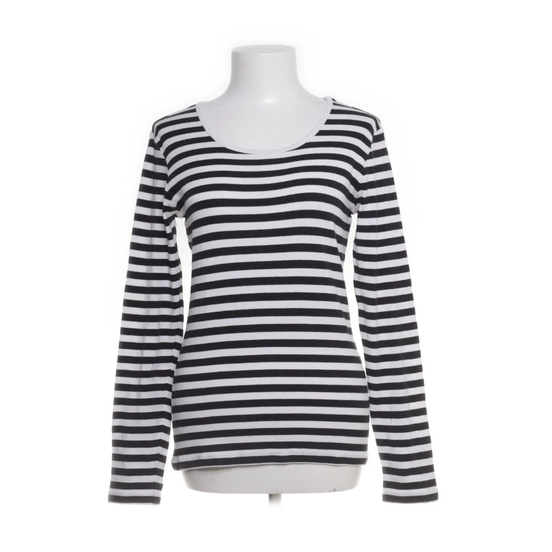 Muji | Zwart, Wit - Lange mouwen shirt