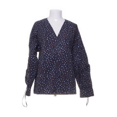 COS | Donkerblauwe Blouse met Stippen