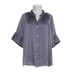 Arket | Grijze Zijden Oversized Blouse