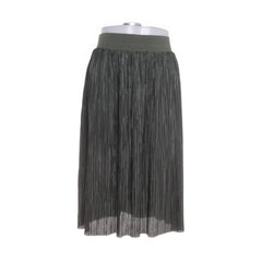 Noisy May | Grijze Geplooide Midi-rok