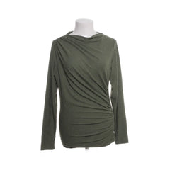 Gustav | Olijfgroene geplooide longsleeve